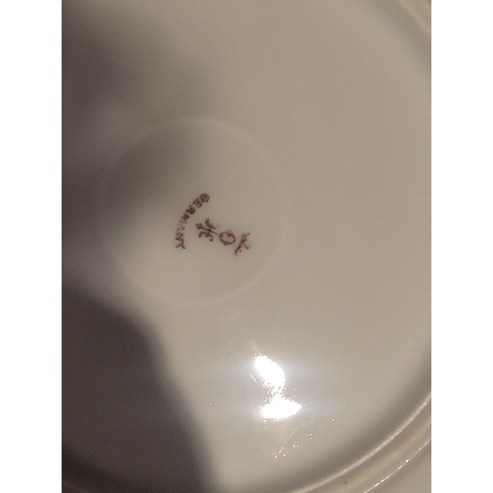 Lot -6 Antique Hermann Ohme 6" Eglantine Style China Bread Plate Pre-1920 Ruffle - Picture 14 of 16